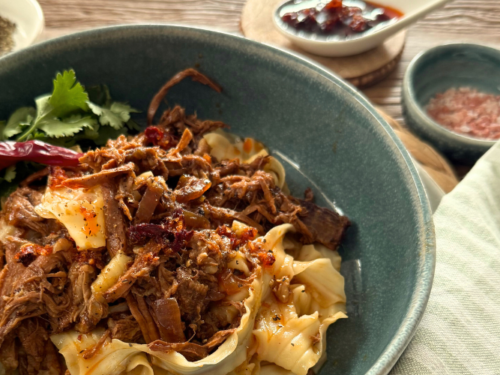 Soy Ginger Slow Cooked Beef and Noodles